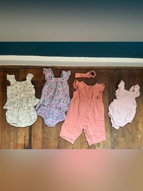 Pink and Neutral Baby Girl 3M Bundle Sets